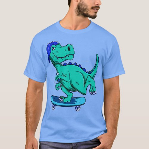 Skate Rex Skateboarding Dinosaur Skater  T_Shirt