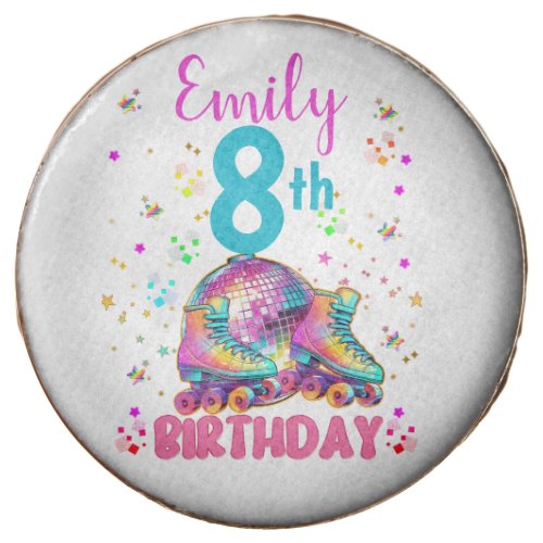 Skate Roller Disco Birthday Girl Matching Chocolate Covered Oreo