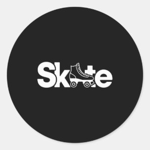 Skate Roller Skate Roller Skating Roller Skater  Classic Round Sticker