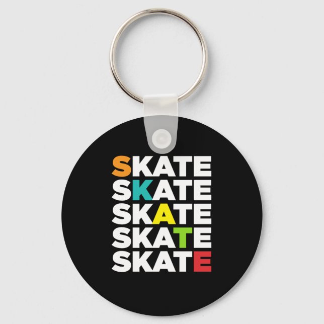 Skate Rollerblading Inline Skating Roller Skates G Keychain (Front)