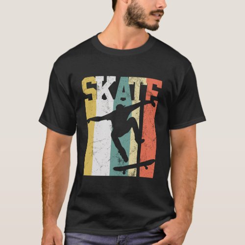 Skate Skateboarder Gift Skateboard Retro T_Shirt