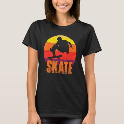 Skate Skateboarding Retro Sport  Skateboarder Vint T-Shirt
