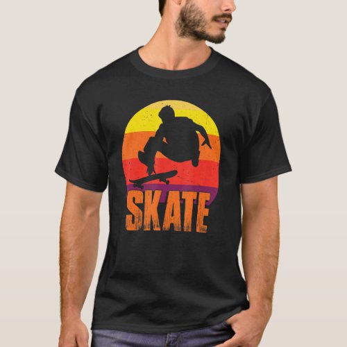 Skate Skateboarding Retro Sport  Skateboarder Vint T-Shirt