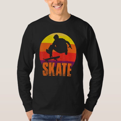 Skate Skateboarding Retro Sport  Skateboarder Vint T-Shirt