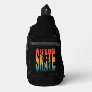 Skate Skateboarding Silhouette Sling Bag