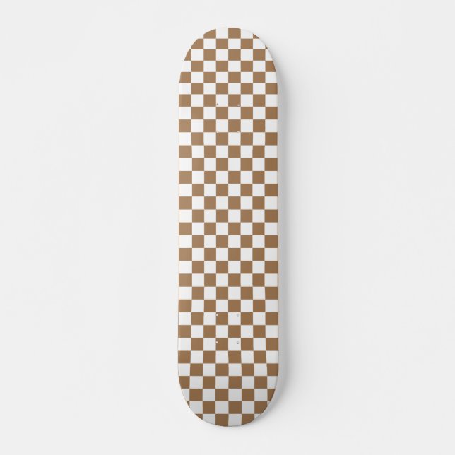 Skate-skateboards Checker Pattern-black and white  Skateboard (Front)