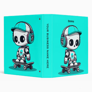 Skate SkullBot 3 Ring Binder