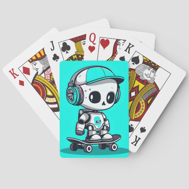 Skate SkullBot Poker Cards (Back)