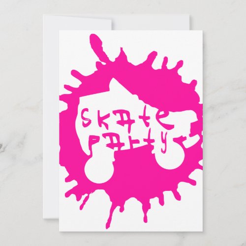 skate splatz party invitation