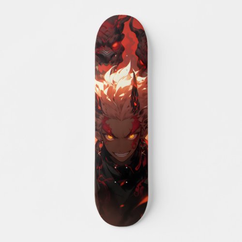 Skate Table Mysterious Creature with Horns Skateboard