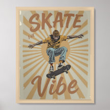Skate The Vibe – Urban Retro Art Poster