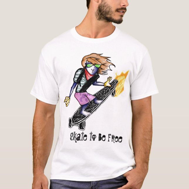 Skate to Be Free T-Shirt (Front)