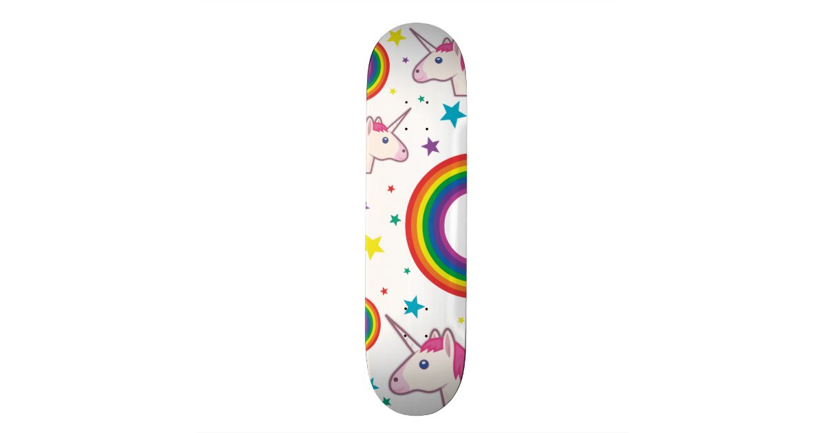 Skate Unicorn Emoji Skateboard Deck