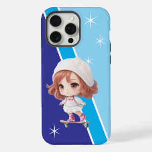 Skate Vibes – Cute Girl 2 on Skateboard Phone Case