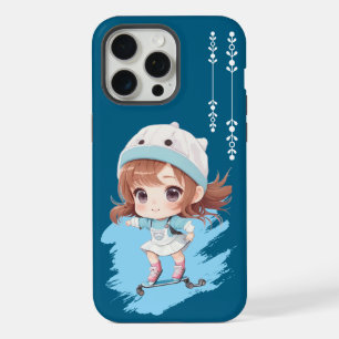 Skate Vibes – Cute Girl on Skateboard Phone Case