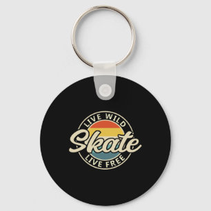 Skate Vintage 80s 90s Retro 1 Keychain