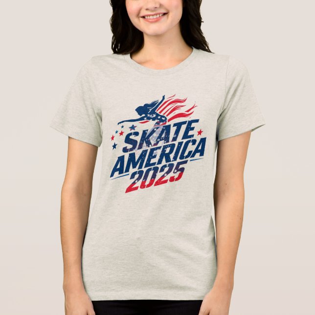 skate womens tshirts ice skater skating sports win (Front)