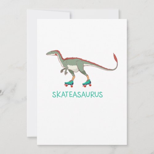 Skateasaurus Dino Inline Skating Rollerblading Gif Invitation