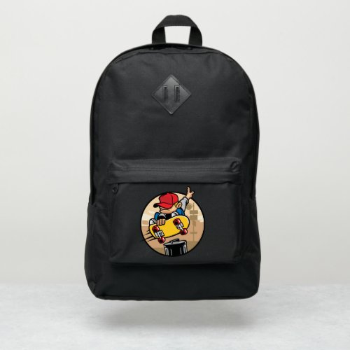 Skateboader Black backpack