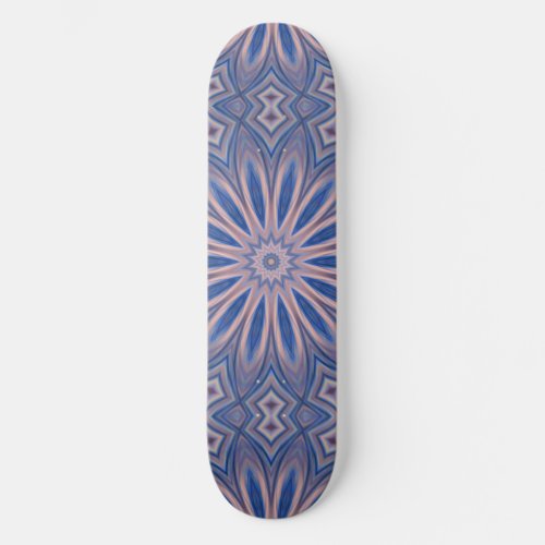 Skateboard Abstract Kaleidoscope Chalk Flower 2 Skateboard Deck