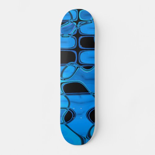 Skateboard Abstract Swerve Blue and Black Skateboard
