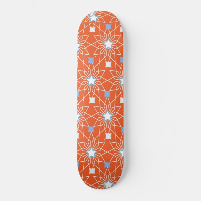 Skateboard Amazingly Orange Stars  (Front)