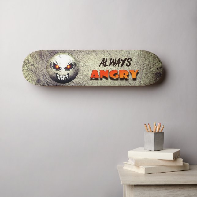 Skateboard Angermoji Vintage (Wall Art (Horz))