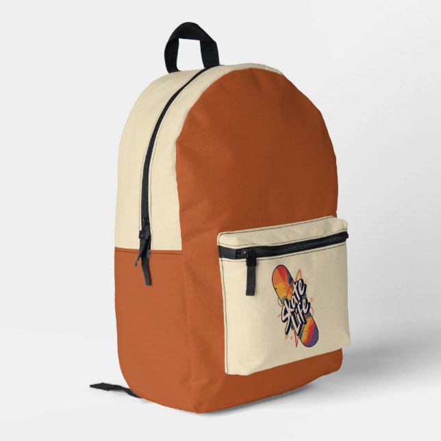 Skateboard Backpack -True Skate Life (Back Corner Left)