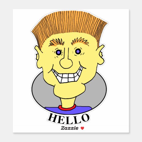 SKATEBOARD BILLY SAYS HELLO _  STICKER