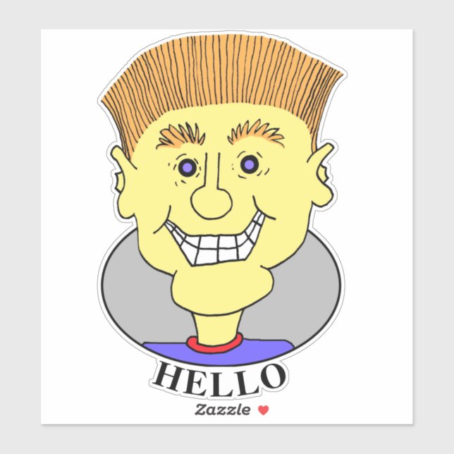 SKATEBOARD BILLY SAYS HELLO -  STICKER (Sheet)