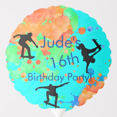 Skateboard Birthday Party  Balloon