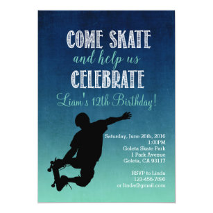 Skateboard Invitations Birthday Party 10