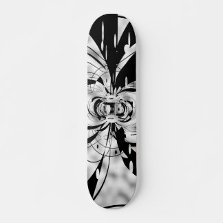 Skateboard Black and White Glow
