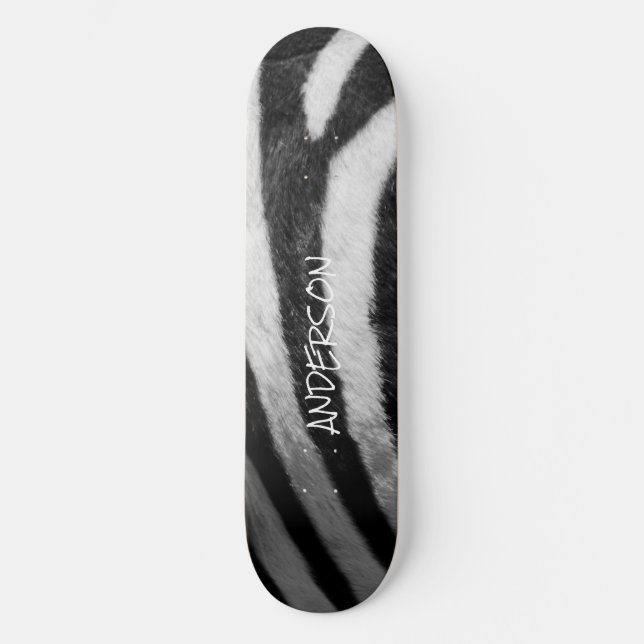 Skateboard Black And White Zebra (Front)