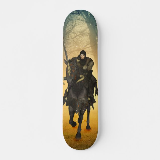 Skateboard Black Knight Running On Horse (Front)