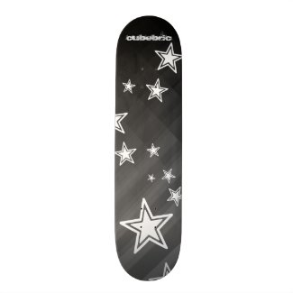 Skateboard Black Stars Stripes Cubebric