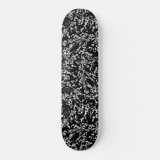 Skateboard Black White Abstract