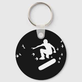 skateboard. board with birds. keychain