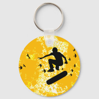 skateboard. board with birds. keychain