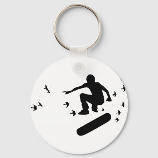 skateboard. board with birds. keychain