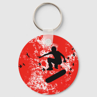 skateboard. board with birds. keychain