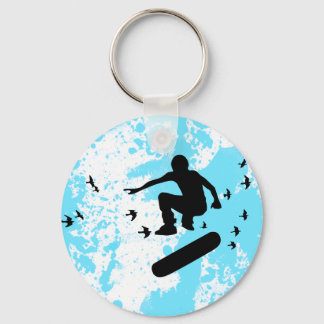 skateboard. board with birds. keychain