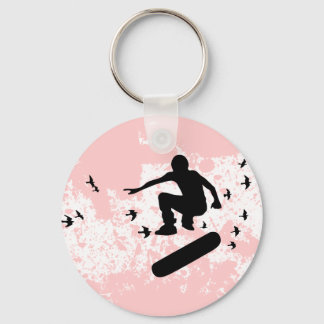 skateboard. board with birds. keychain