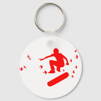skateboard. board with birds. keychain