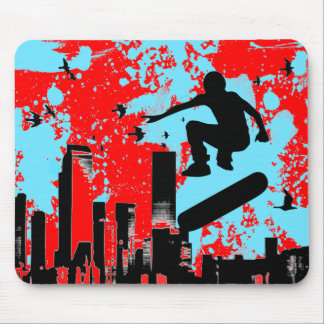 skateboard. board with birds. mouse pad
