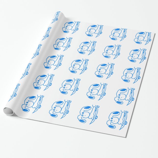 Skateboard Buddy Wrapping Paper (Unrolled)