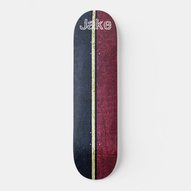 Skateboard Burgundy Black Gold (Front)
