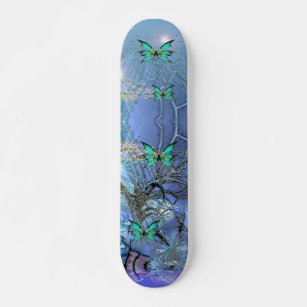 Skateboard Butterfly Blue