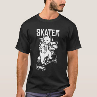 Skateboard Cat Skateboarding Skateboarder Skater C T-Shirt