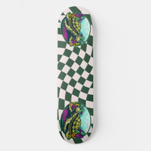 skateboard Checkerboard Turtle Shell Under Water